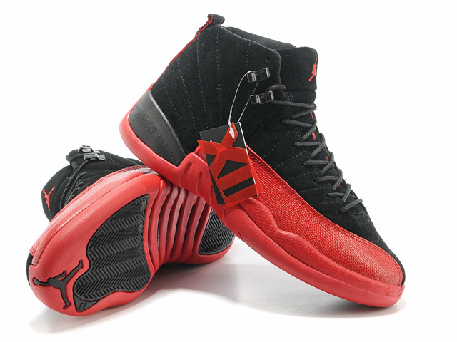 Air Jordan 12 Mens Shoes Black/Red Online